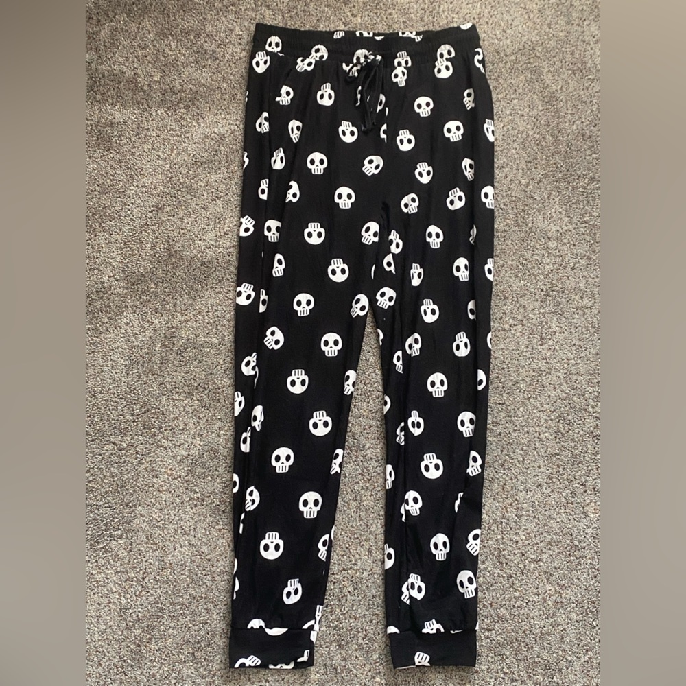 Black Skeleton Pajama Pants